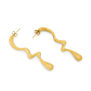 Squiggle drop earrings &ndash; gold